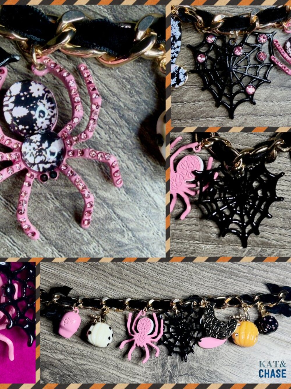 NWT Betsey Johnson Halloween Charm Necklace 2026 Cottagecore Curb Link Chain - Picture 10 of 12